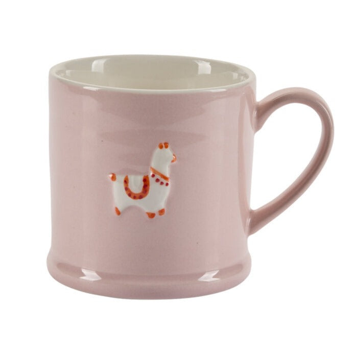 Krus med lama, rosa - 320ml